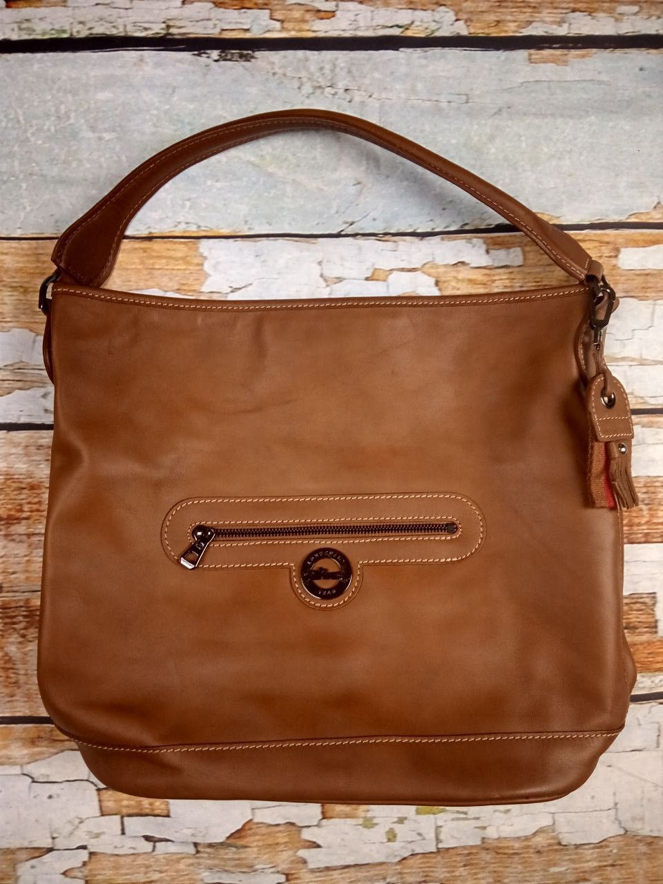 Longchamp Longchamp Brown Leather Women's Bag Size ONE SIZE - 1 Thumbnail