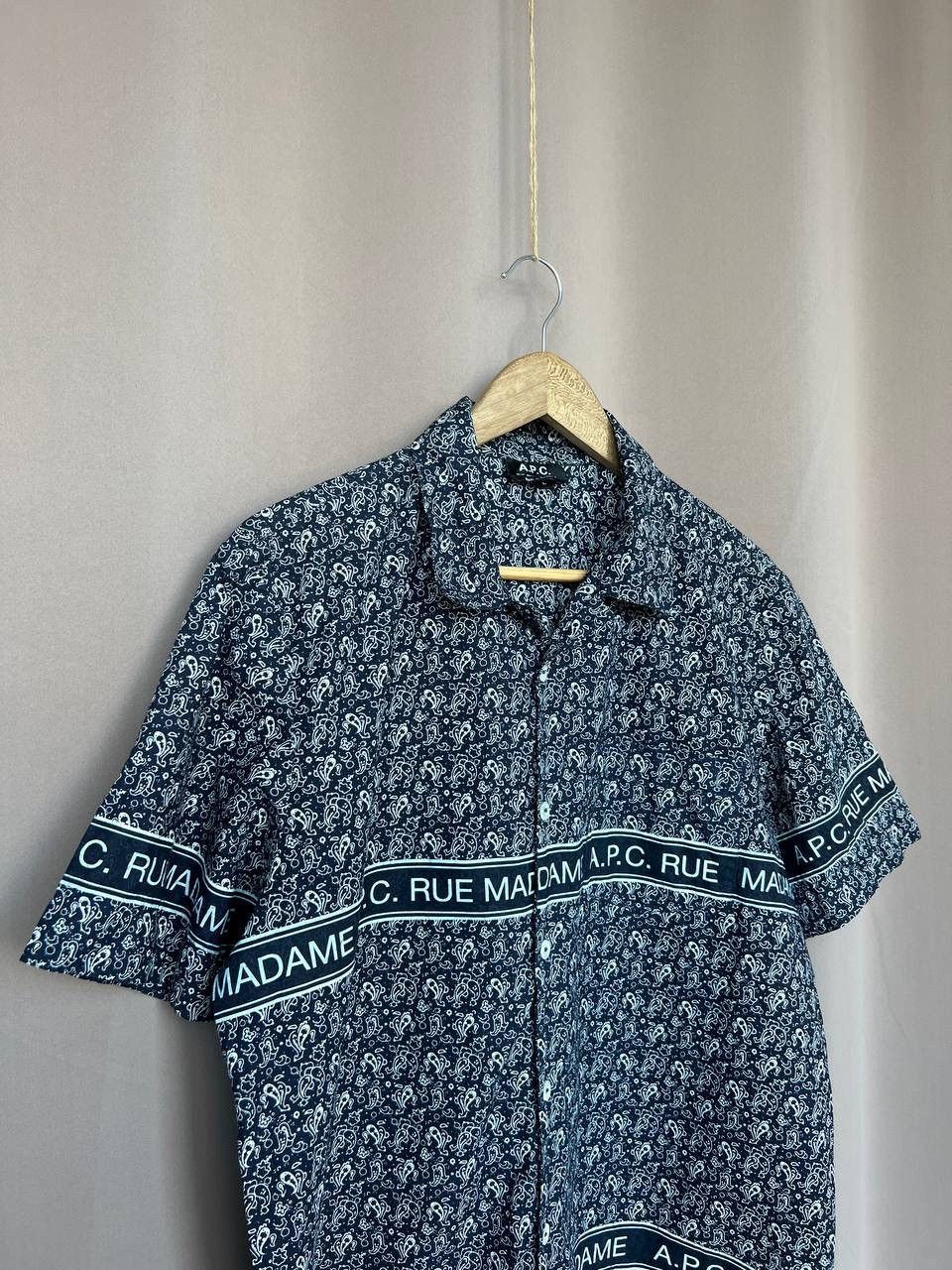 A.P.C. A.P.C. Bandana-Print Cotton Poplin Button Shirt Mens Size L Size US L / EU 52-54 / 3 - 3 Thumbnail
