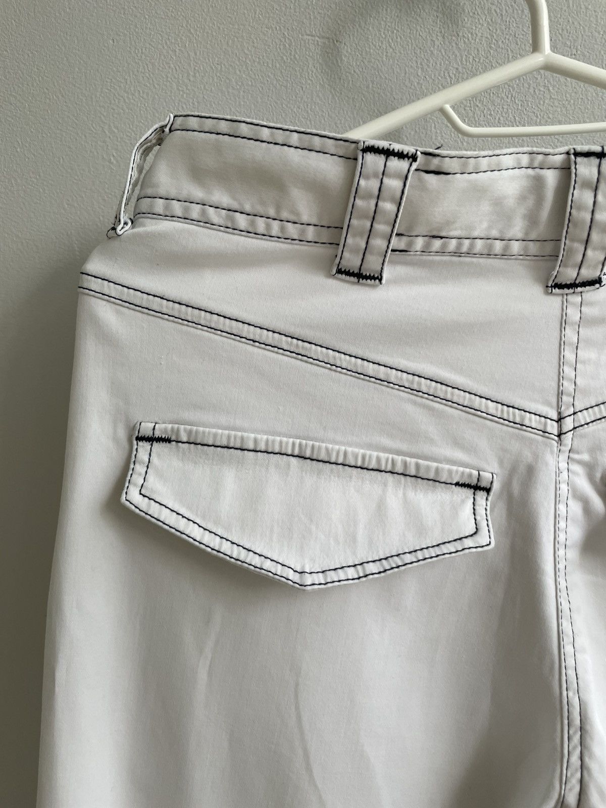 Miss Sixty Miss Sixty Vintage Flared Pants White Denim Jeans Size 27" / US 4 / IT 40 - 4 Thumbnail