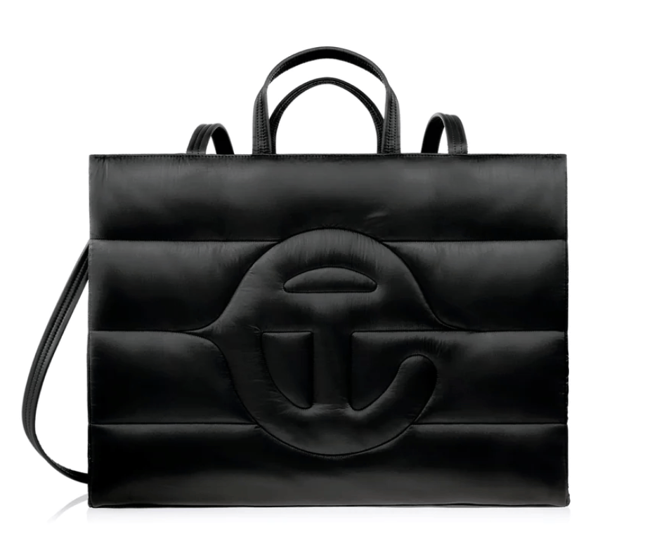 large Puff Shopper - Black