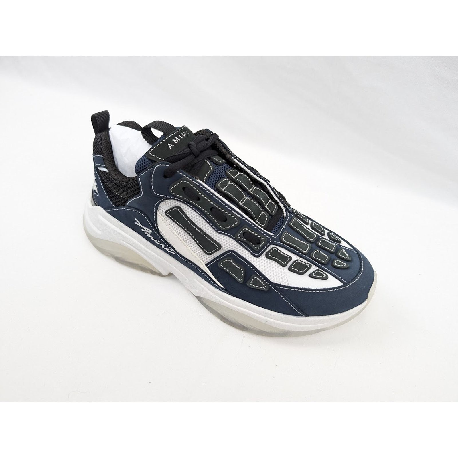 Amiri o1rshd1 Bone Runners Sneakers in Midnight Blue Size US 14 / EU 47 - 2 Thumbnail