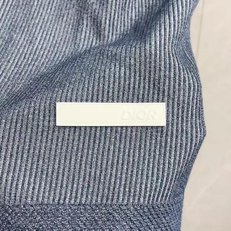 Dior Dior Ribbed Logo Short Sleeve Knit Top-2505 Size US S / EU 44-46 / 1 - 3 Thumbnail