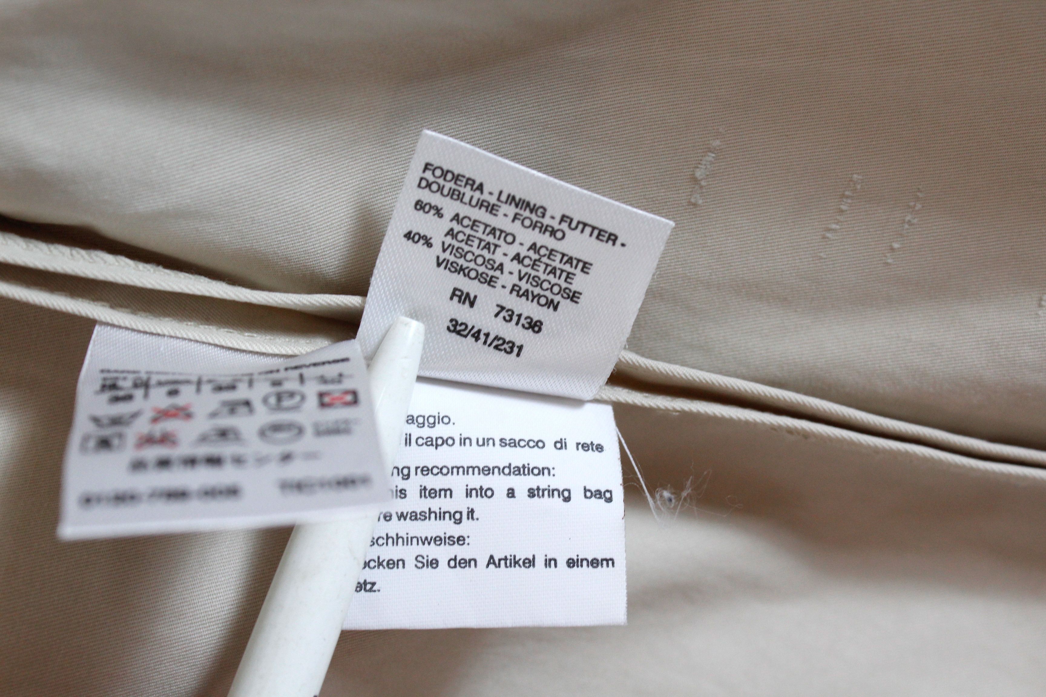 Max Mara × Weekend Max Mara Womens Weekend Max Mara Beige Coat Y2K Size M / US 6-8 / IT 42-44 - 11 Thumbnail