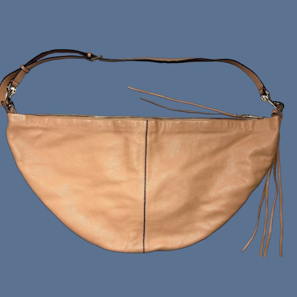 Rebecca Minkoff Julian Hobo Crossbody Tan Extra Large Women's Shoulder Bag Leather Tan One Size