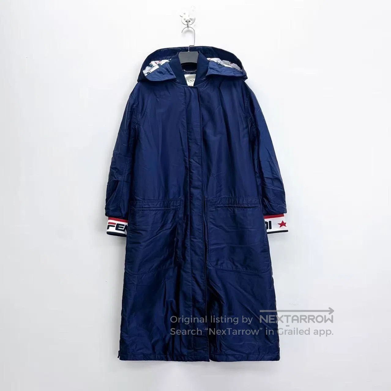 Fendi Fendi Blue Hooded Trench Coat. Size US M / EU 48-50 / 2 - 1 Thumbnail