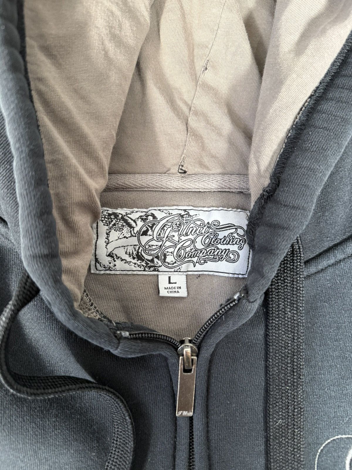 Vintage Y2K Grunge Unit Clothing Company Zip-Up Hoodie Size US L / EU 52-54 / 3 - 6 Thumbnail