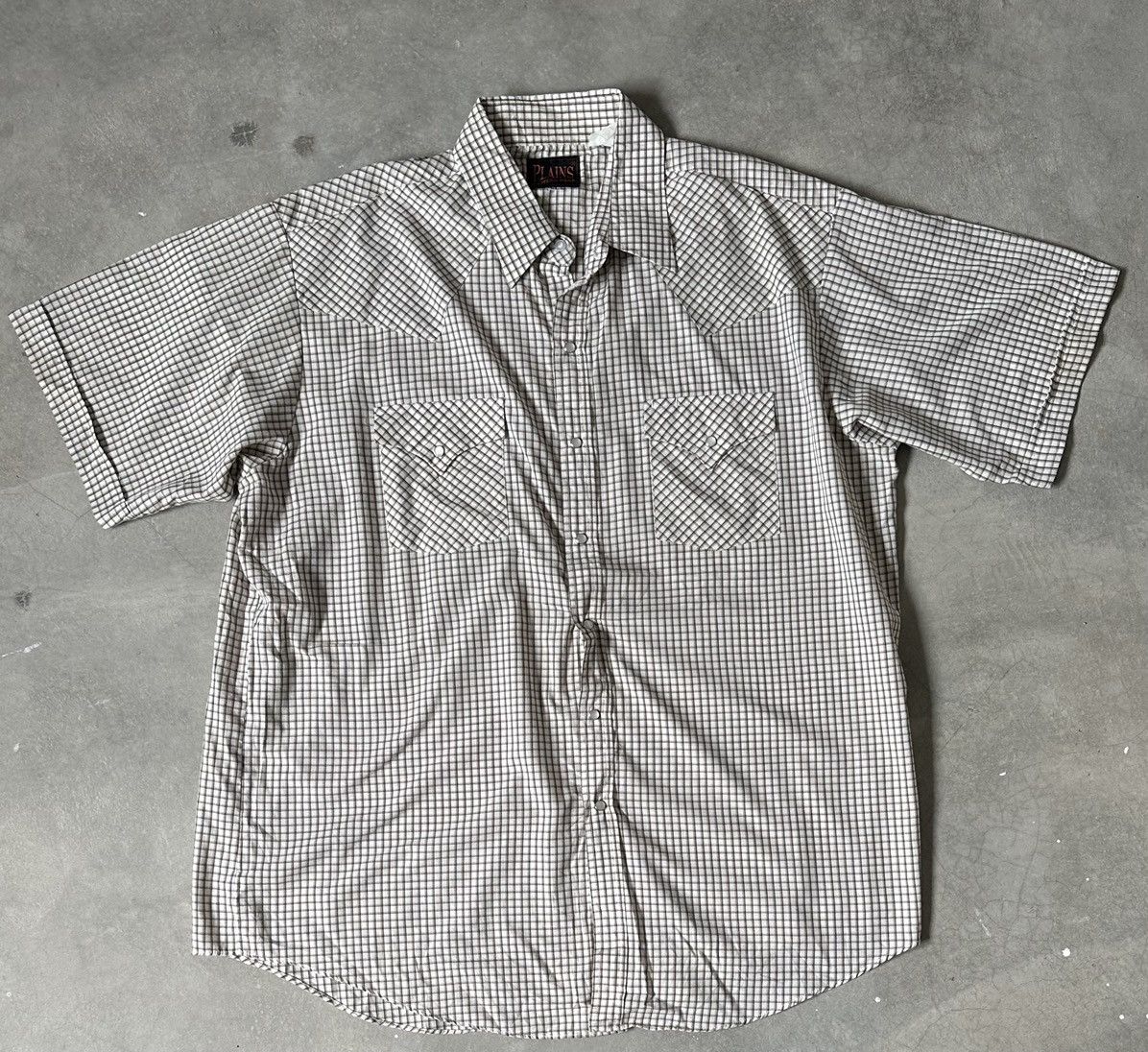 Vintage VINTAGE PLAINS WESTERN WEAR CHECKERED PEARL SNAP SHIRT Size US XL / EU 56 / 4 - 1 Thumbnail
