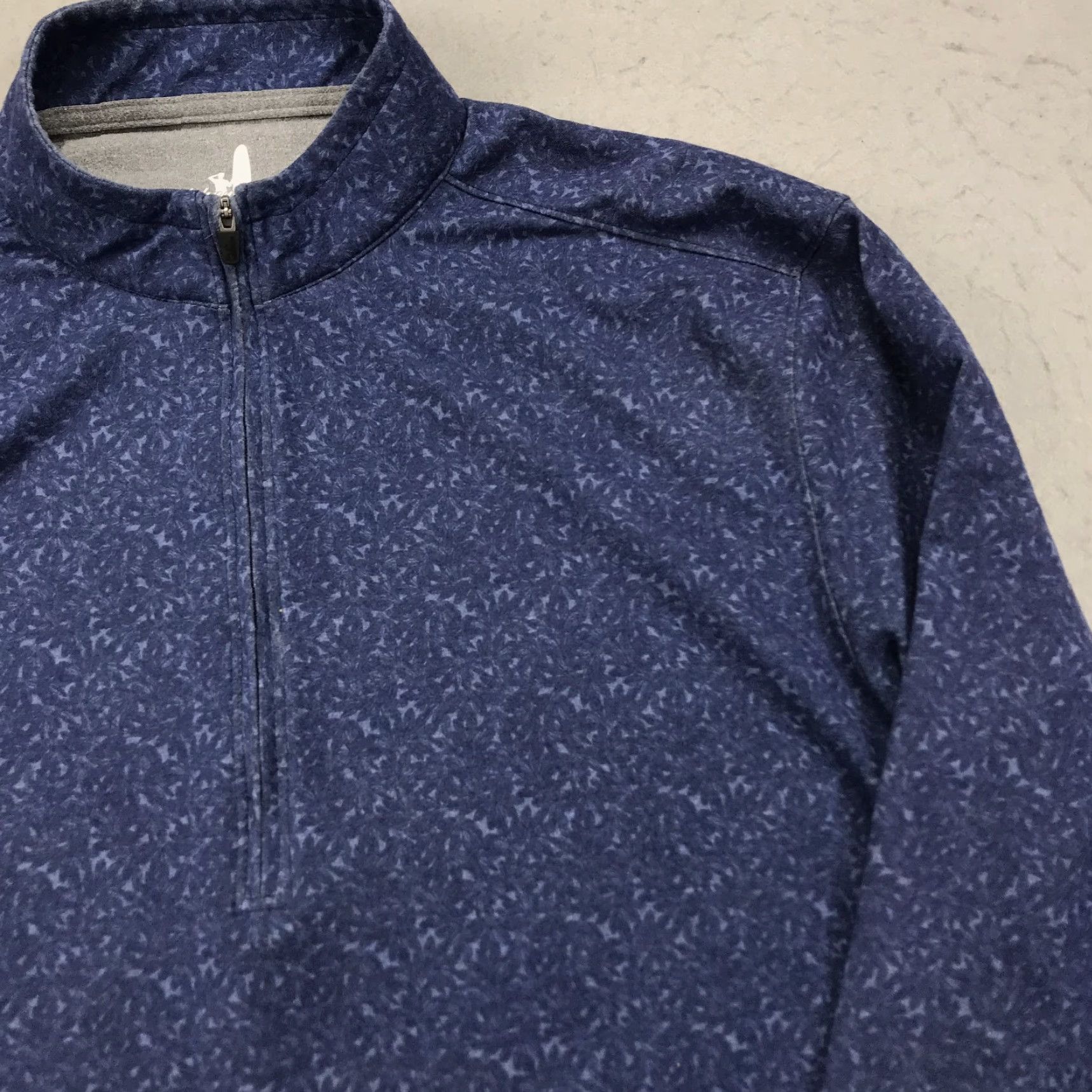 johnnie-O johnnie-O Jacket Mens Large Blue 1/4 Zip Geometric Logo Golf Activewear Long Sleeve Jacket Mens L Blue Size US L / EU 52-54 / 3 - 3 Thumbnail