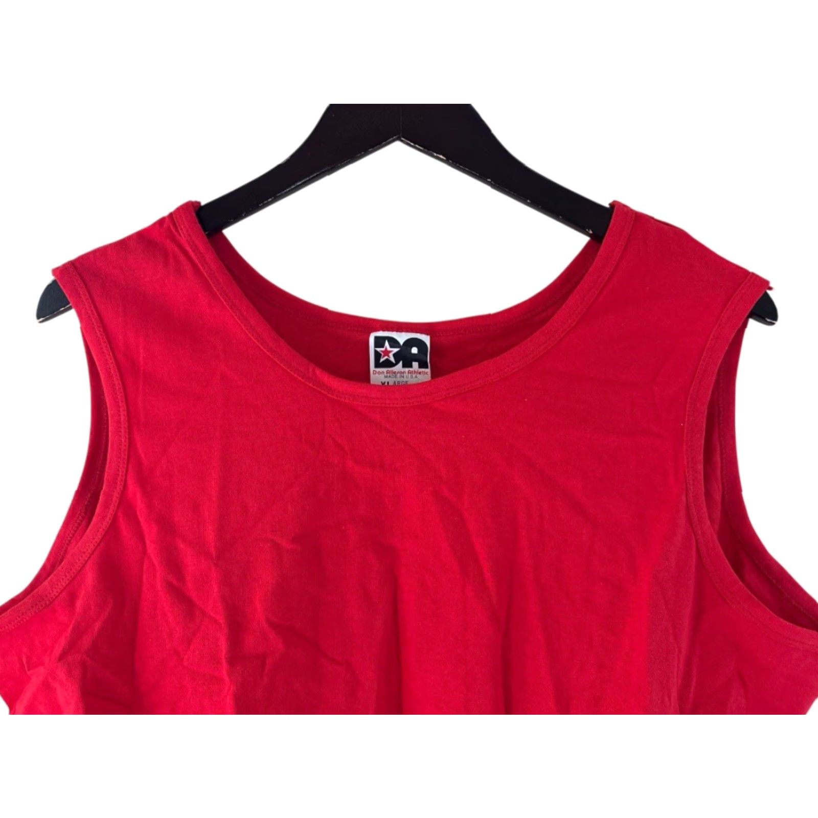 Vintage VINTAGE Don Alleson Crop Tank Womens XL Deadstock NWOT 90s USA Made Red Cotton Sleeveless Crop Tank Womens 90s Vintage Don Alleson Crop Tank Size XL / US 12-14 / IT 48-50 - 2 Thumbnail