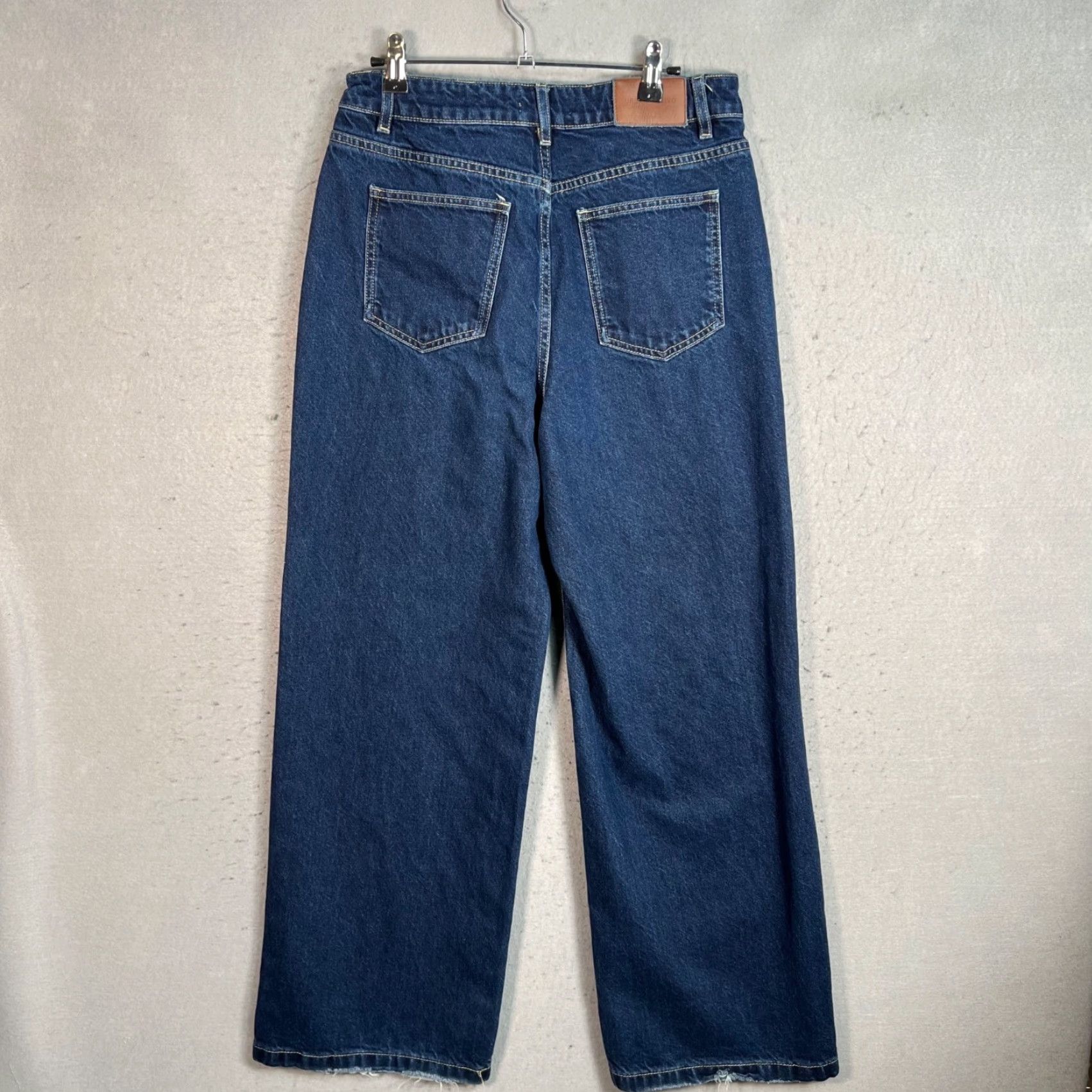 Vintage Urban Revivo Womens Jeans Size 6 High-Waist Wide-Leg Denim Blue 100% Cotton Size 28" / US 6 / IT 42 - 2 Thumbnail