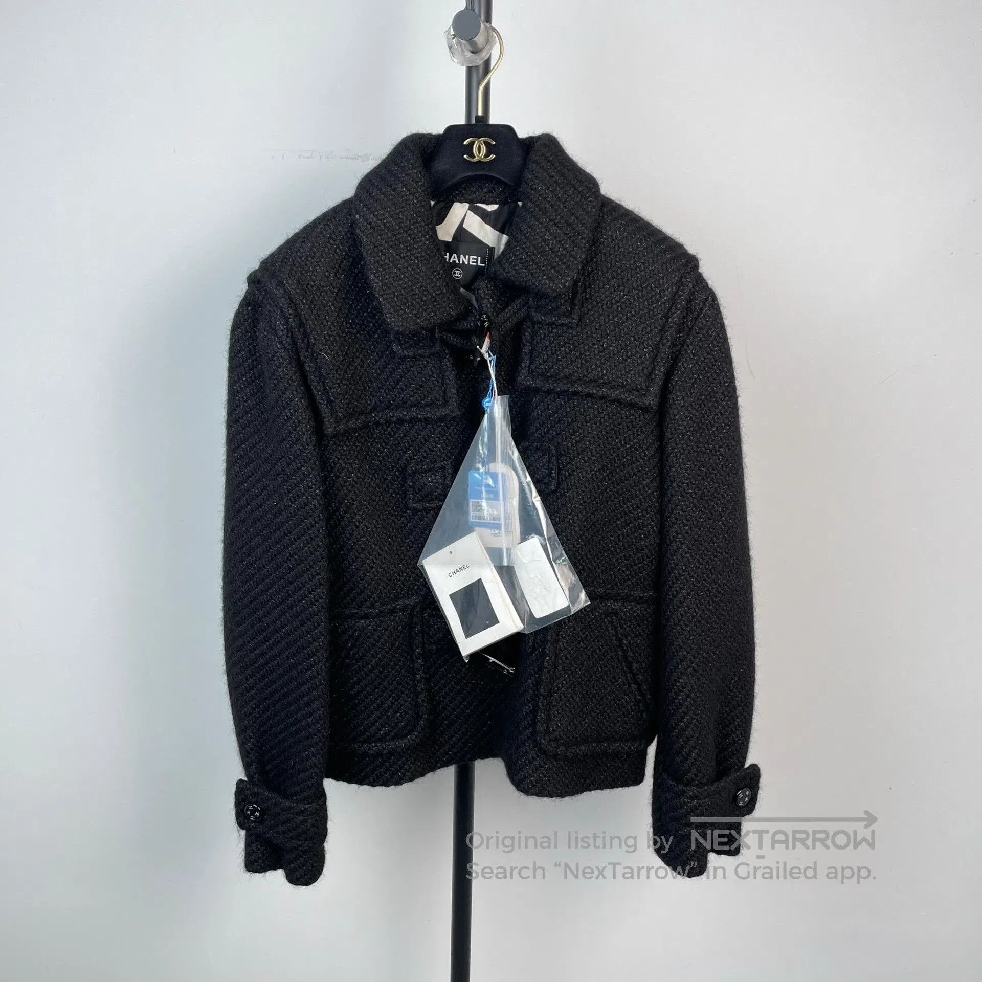 Chanel Chanel Black horn button hooded academic style woolen coat Size XS / US 0-2 / IT 36-38 - 1 Thumbnail