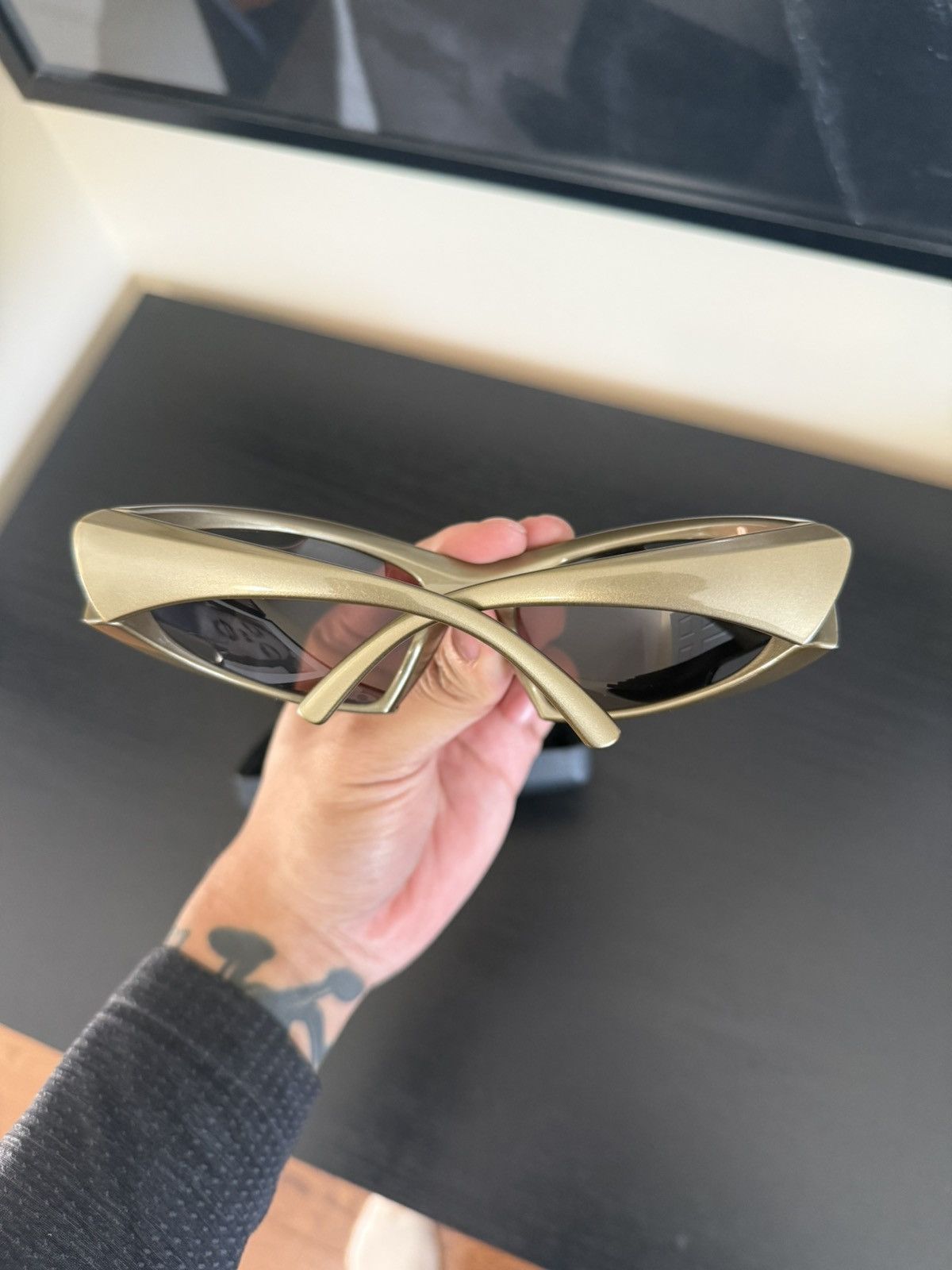 Balenciaga Balenciaga Dynamo Rectangle Sunglasses Size ONE SIZE - 5 Thumbnail