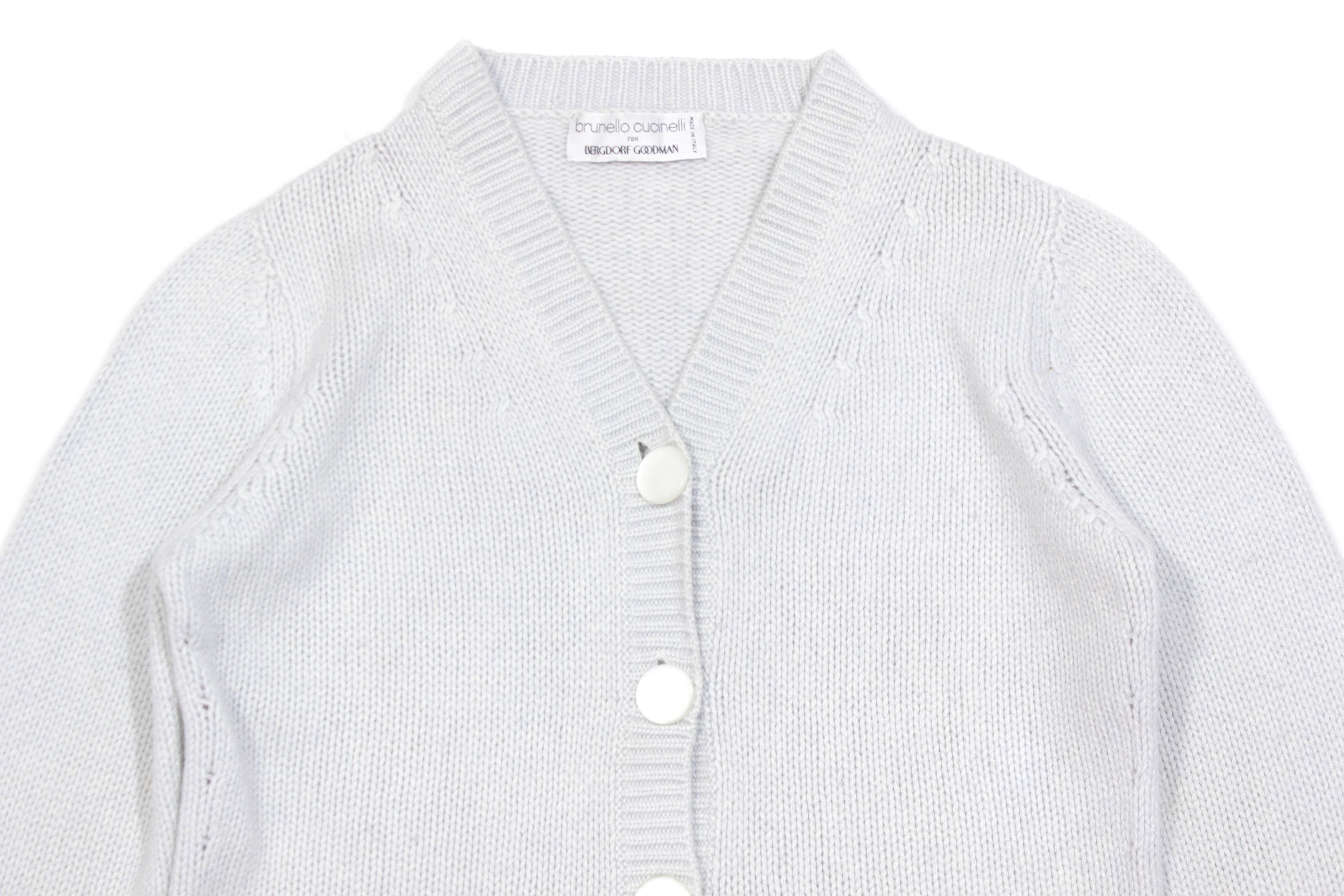 Brunello Cucinelli 90S Wool Cashmere Knit Cardigan Vintage Size M / US 6-8 / IT 42-44 - 4 Thumbnail