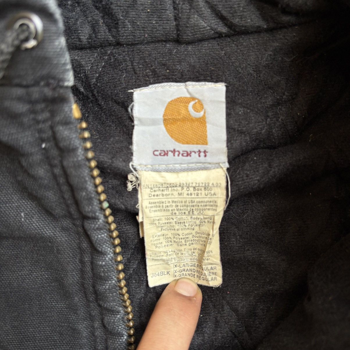 Carhartt × Vintage Vintage Carhartt Faded Black Active Jacket J04 BLK Size US M / EU 48-50 / 2 - 4 Thumbnail