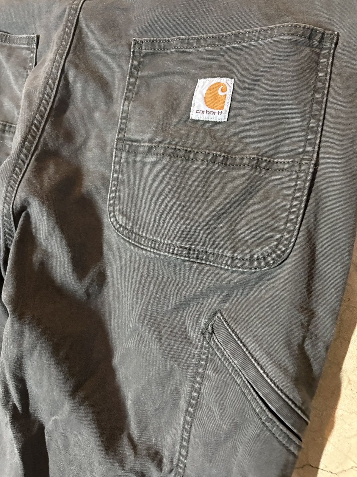 Carhartt Carhartt Y2K Canvas Relaxed Fit Work Pants Charcoal Gray Size US 38 / EU 54 - 2 Thumbnail