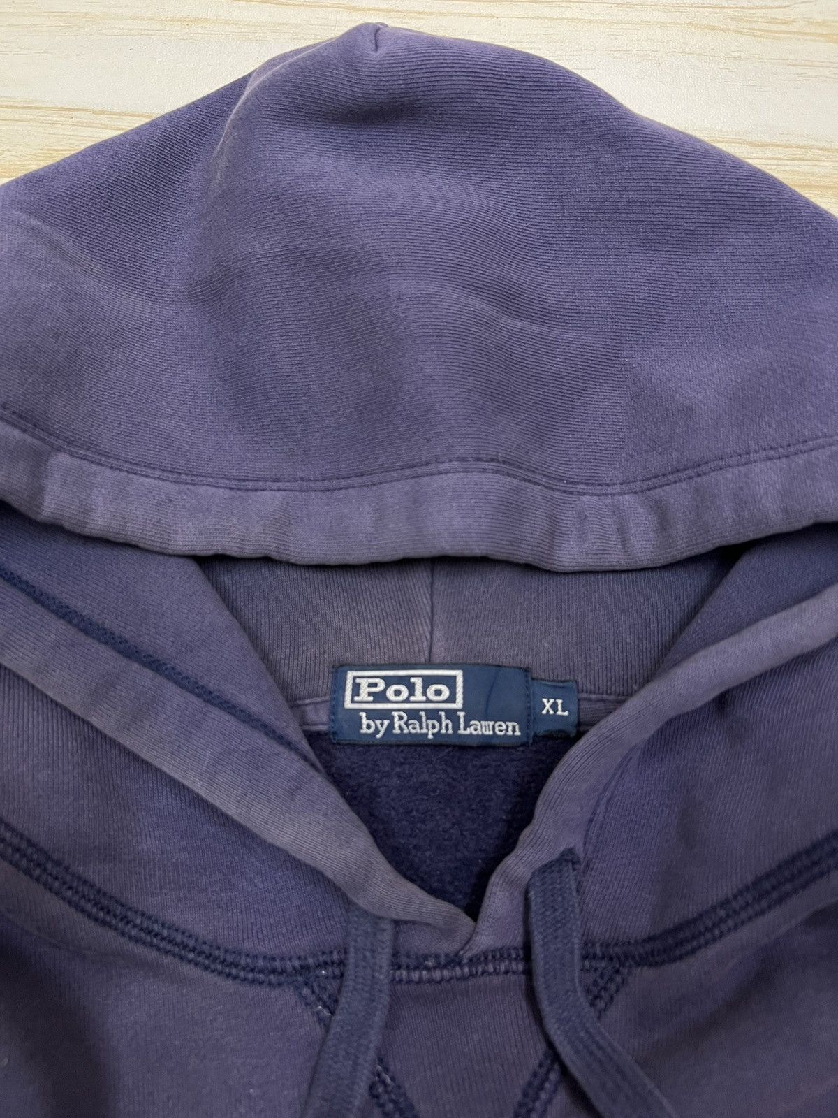 Polo Ralph Lauren Vintage Polo Ralph Lauren Sun Faded 90s Hoodie Size US XL / EU 56 / 4 - 10 Thumbnail
