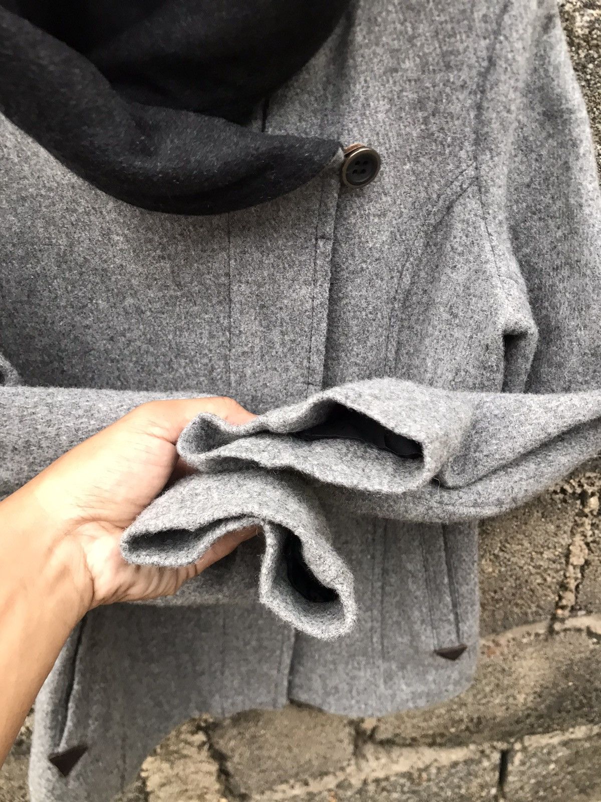 Japanese Brand 🔥Bonappetit Button Wool Cropped Jacket Size S / US 4 / IT 40 - 7 Thumbnail
