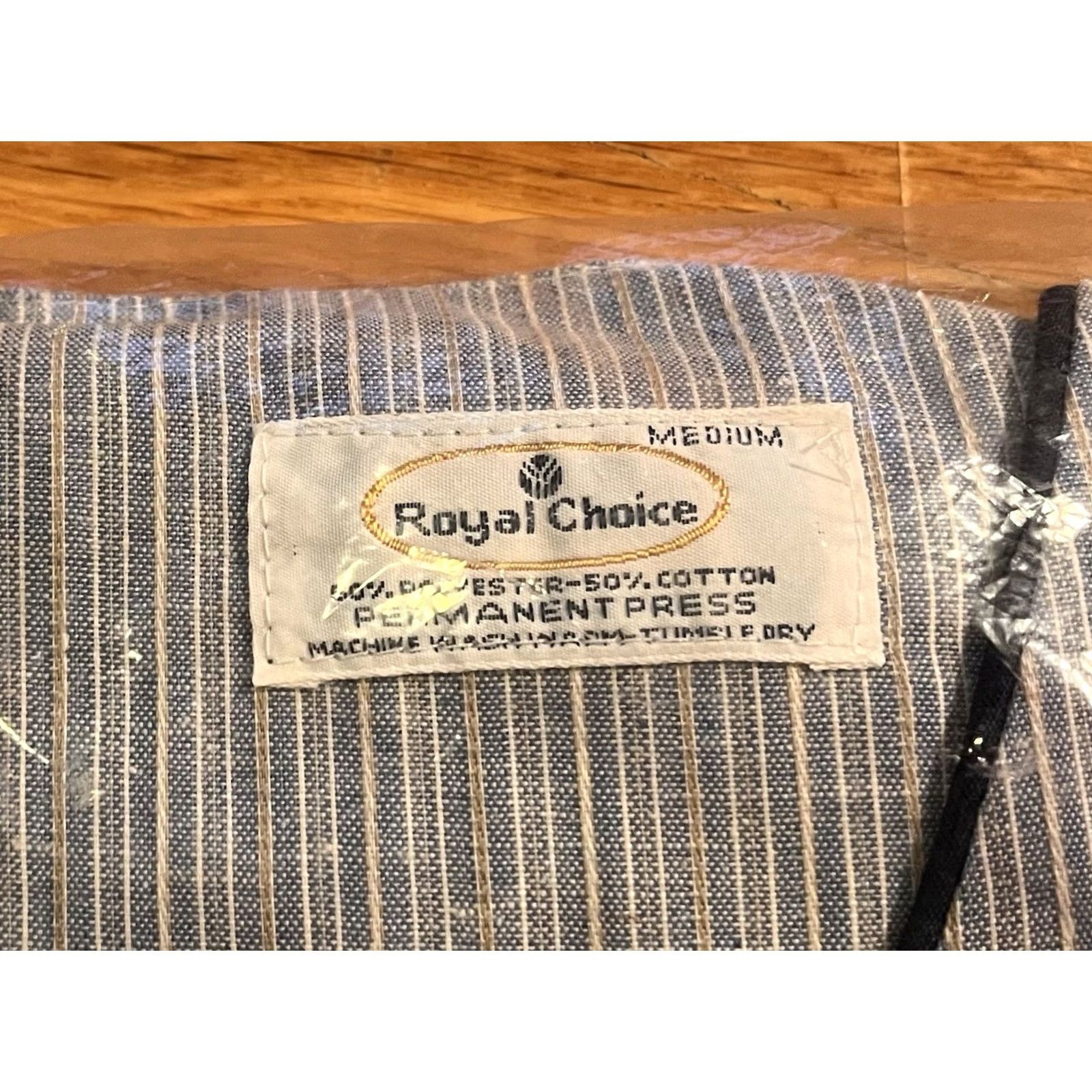 Vintage VINTAGE Royal Choice Pajamas Shirt Short Sleeve 70s Mens M Blue Striped Pajama Set Size US 31 - 2 Thumbnail