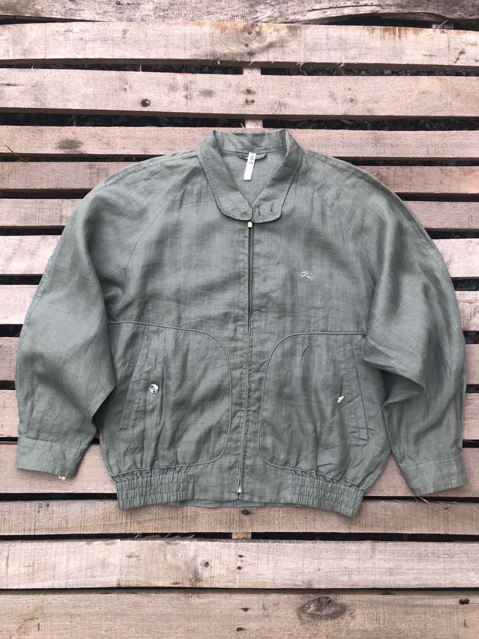 Burberry Vintage 80s Burberrys Linen Jacket Size US M / EU 48-50 / 2 - 1 Thumbnail