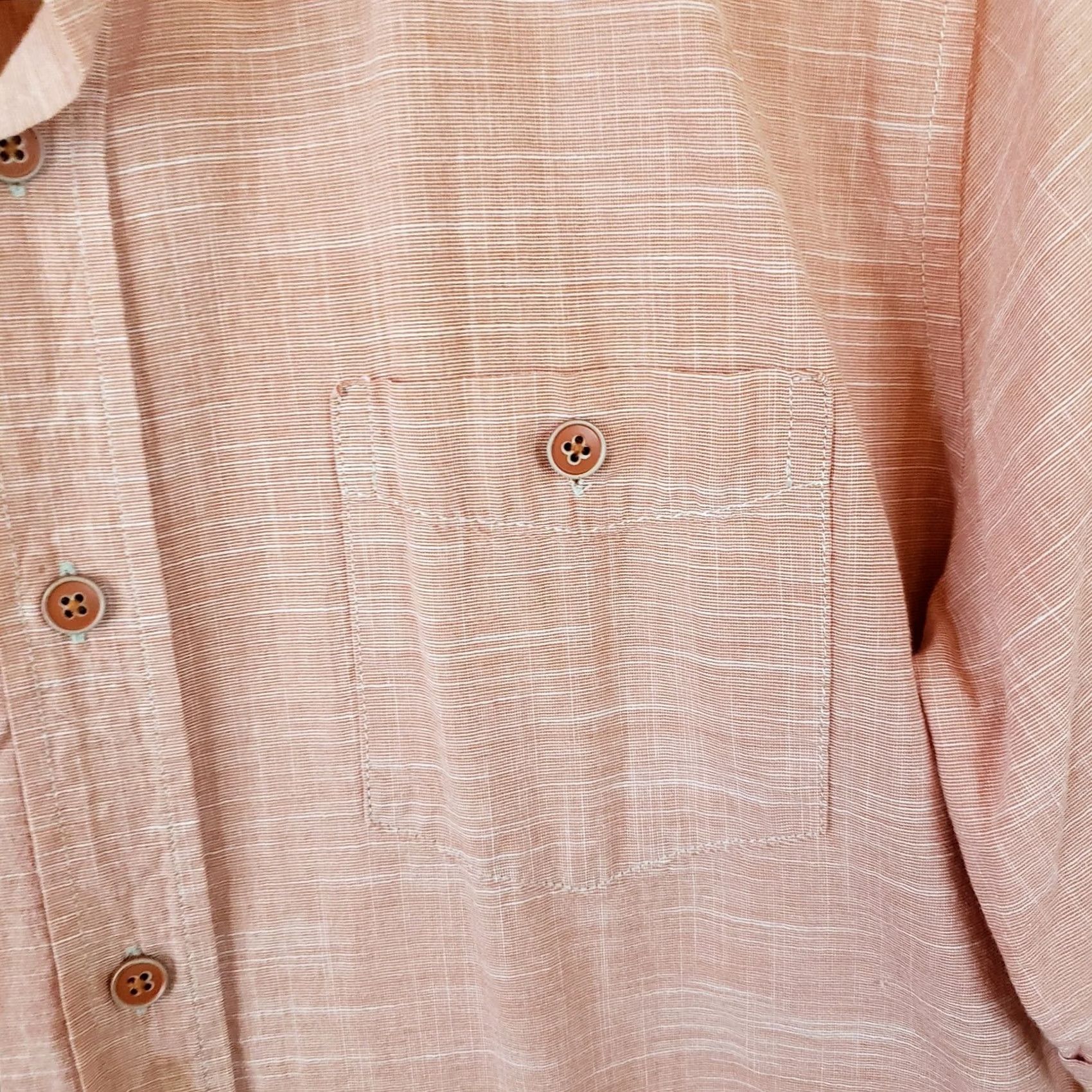 Weatherproof Weatherproof Vintage Shirt Mens Medium Pink Solid Short Sleeve Button Up Cotton Size US M / EU 48-50 / 2 - 4 Thumbnail