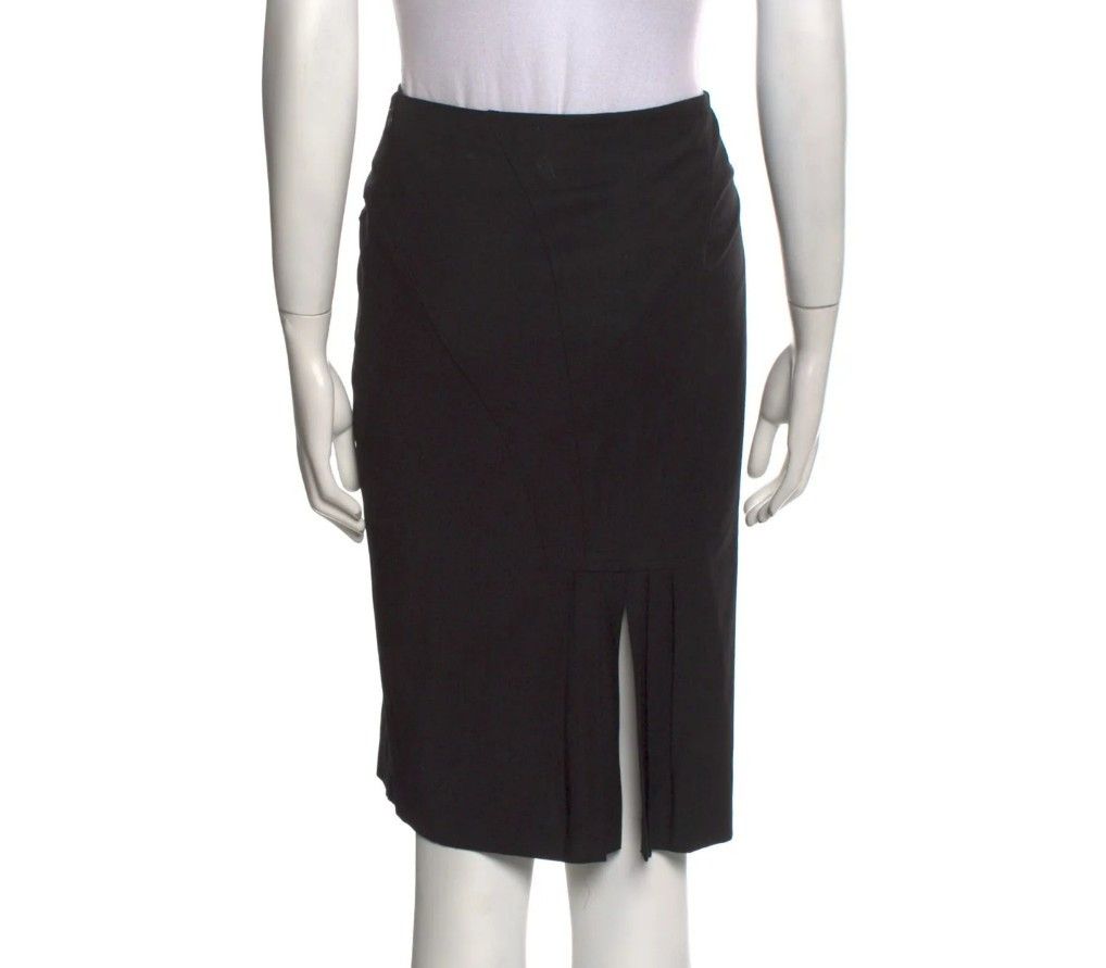 La Perla Tailored Wool Skirt Zip Closure in Black Size 30" / US 8 / IT 44 - 3 Thumbnail