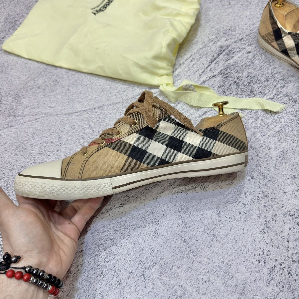 Burberry × Designer Burberry Nova Check Canvas Leather Sneakers US11.5 UK10.5 Size US 11.5 / EU 44-45 - 5 Thumbnail