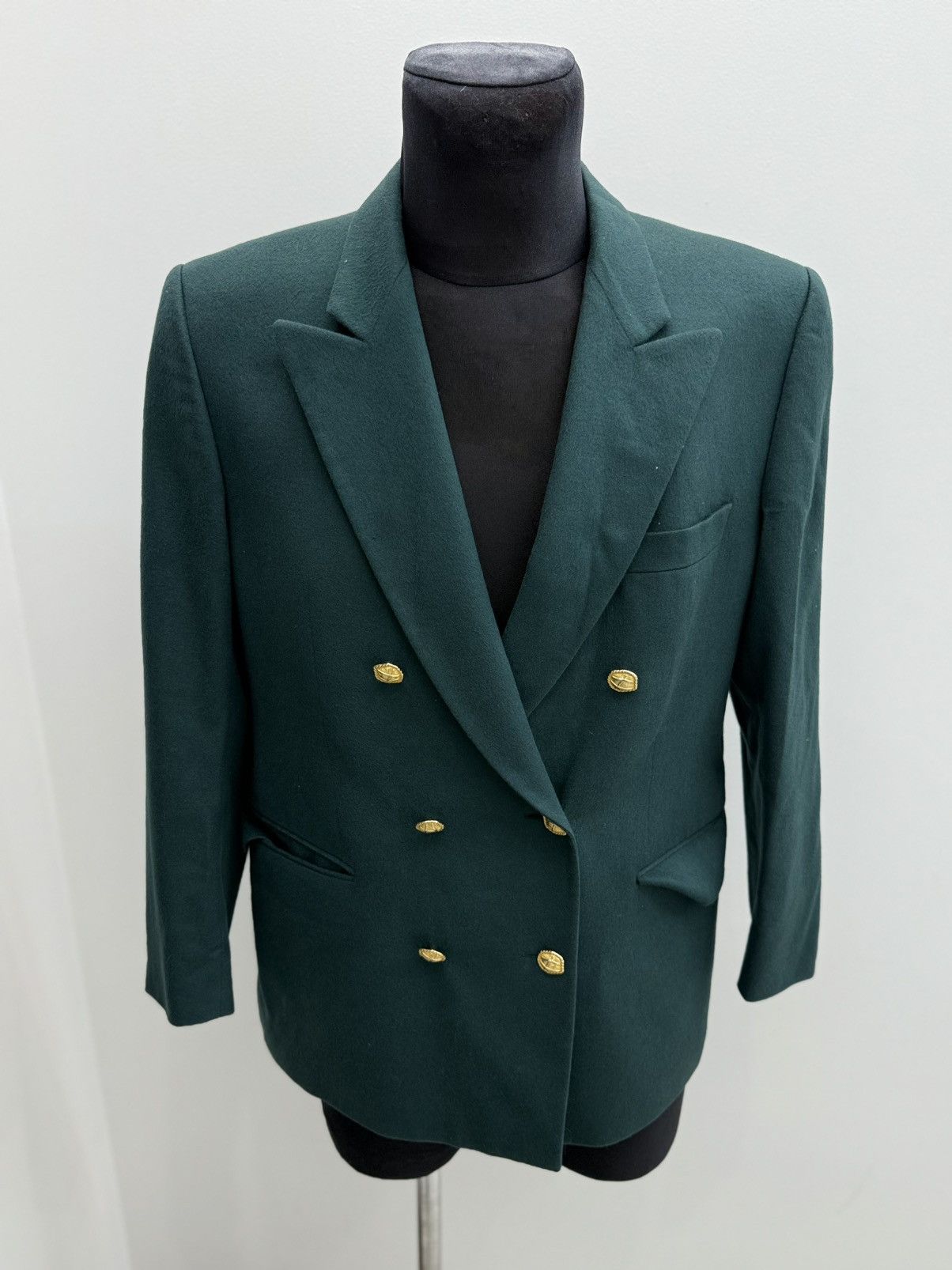 Burberry Burberrys Blazer Double Breasted Gold Button Wool Blazer Size US L / EU 52-54 / 3 - 1 Thumbnail