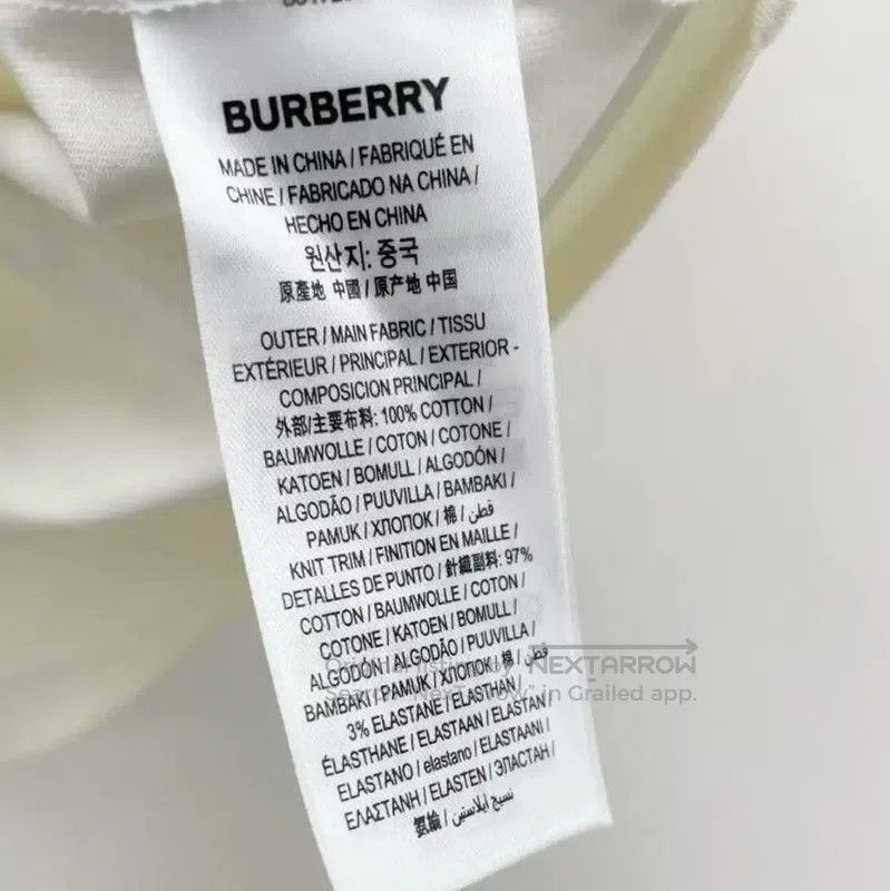 Burberry Burberry Men's White Cotton Embroidered T. Size US M / EU 48-50 / 2 - 3 Thumbnail