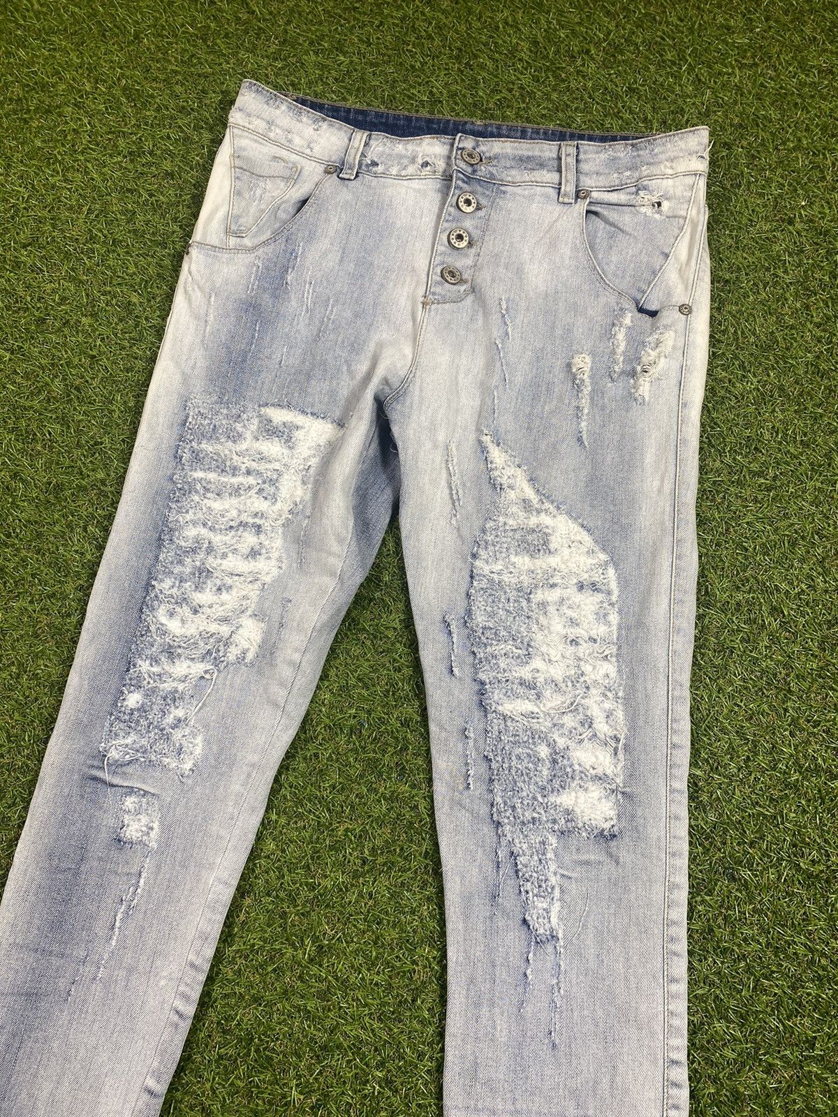Vintage Vintage Y2K Japanese Distressed jeans streetwear style Size 28" / US 6 / IT 42 - 2 Thumbnail