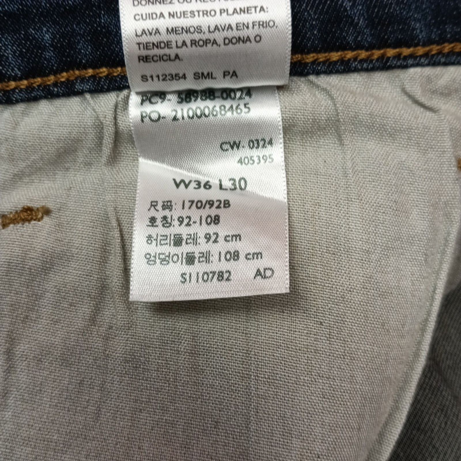 Levi's Signature By Levi Straight Jeans Mens 36x30 Blue Cotton Flex Size US 36 / EU 52 - 7 Thumbnail