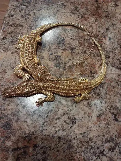 Other Full Crystal Crocodile Necklace Size ONE SIZE - 2 Thumbnail