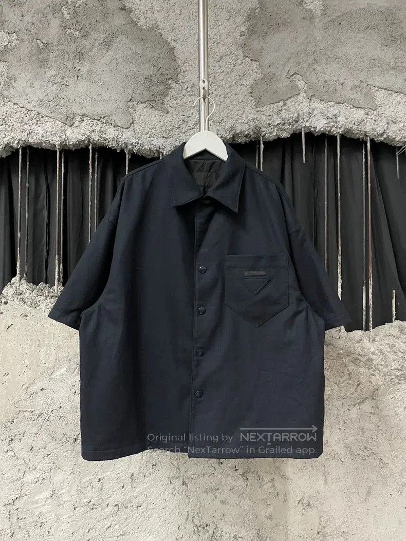 Prada Prada Wool Patch Triangle Logo Short Sleeve. Size US M / EU 48-50 / 2 - 1 Thumbnail