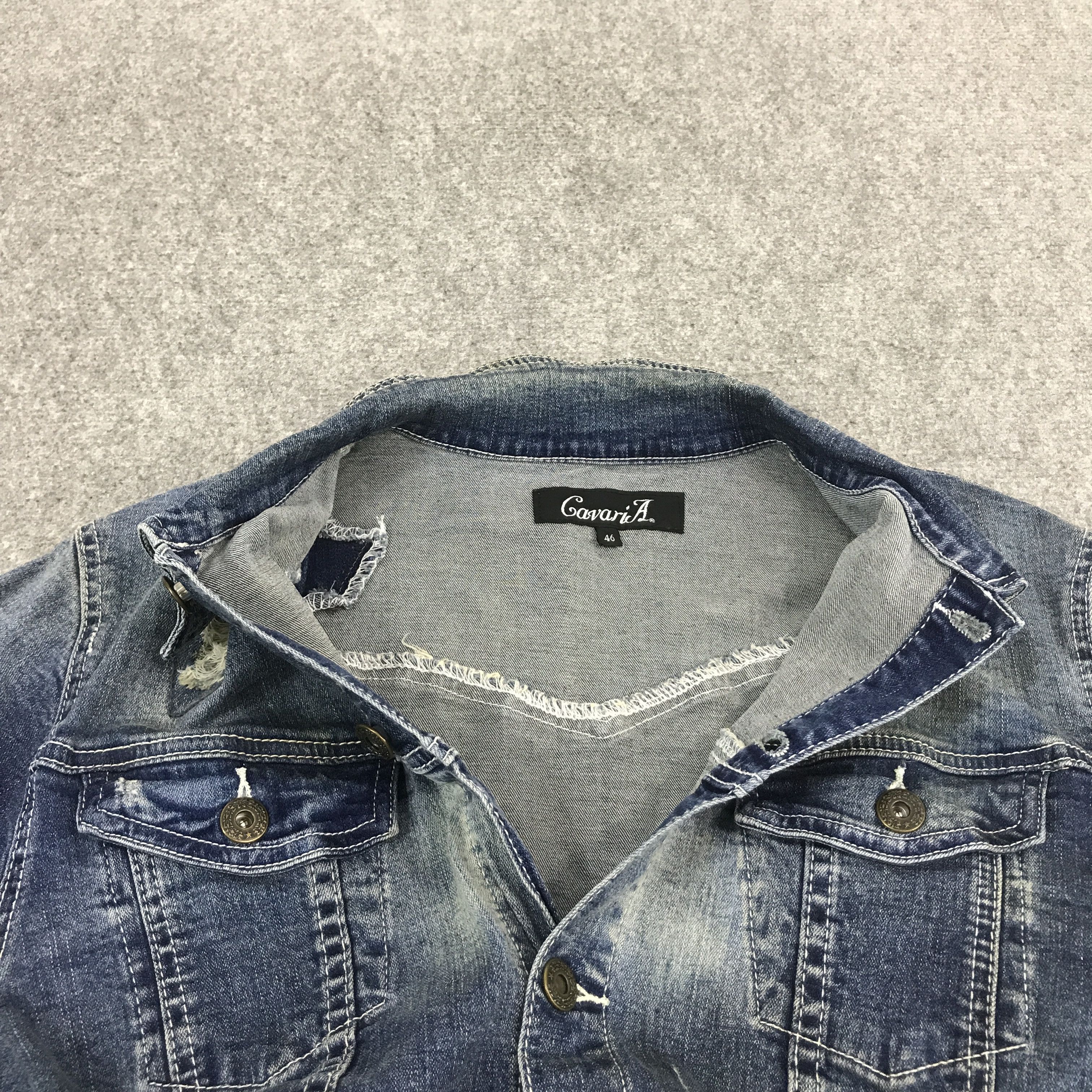 Japanese Brand Gavaria Denim distressed jacket Button Size US L / EU 52-54 / 3 - 5 Thumbnail
