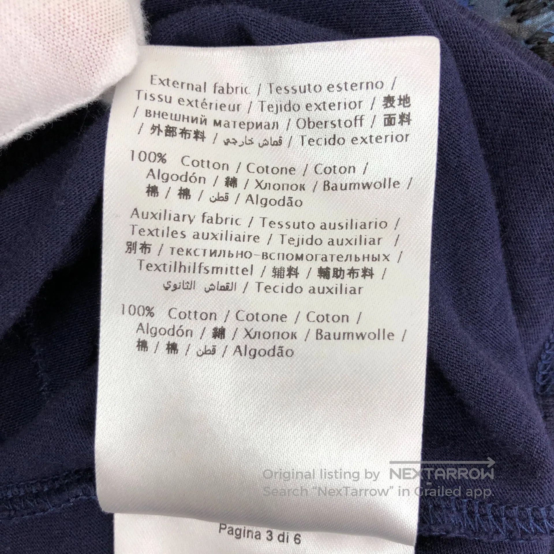 Valentino Valentino Dark blue butterfly embroidered cotton round-nec Size US S / EU 44-46 / 1 - 7 Thumbnail
