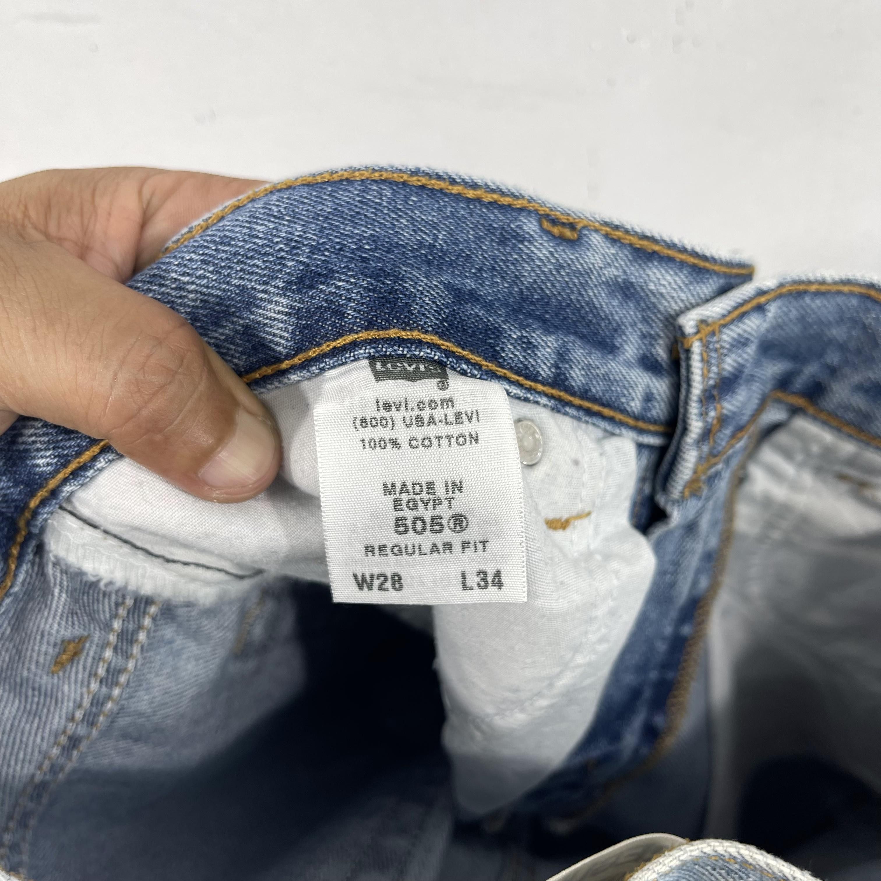 Levi's × Vintage Size 28 Vintage Levis 505 Distressed Bleached Jeans Size US 28 / EU 44 - 6 Thumbnail