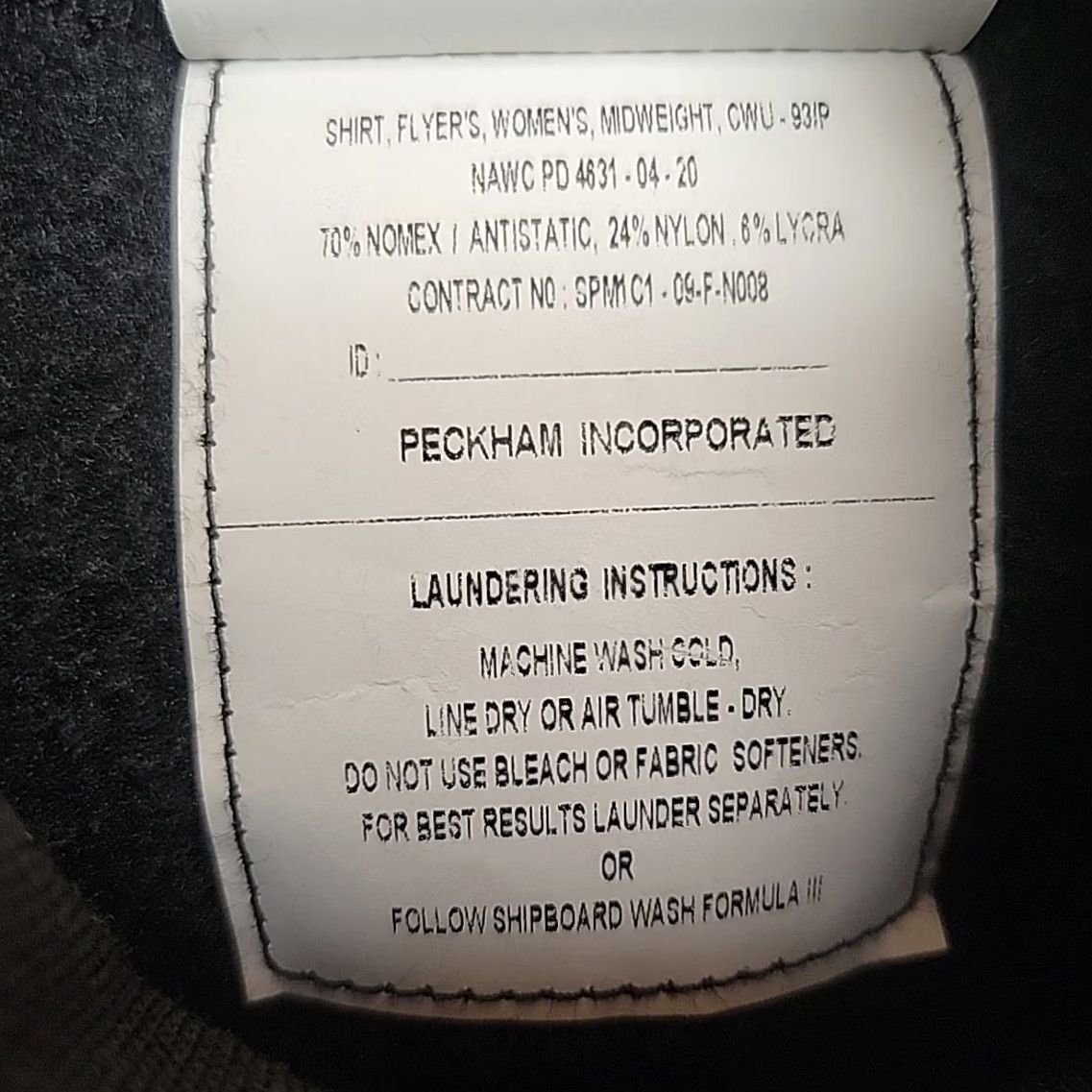Vintage Polartec Thermal Shirt Womens Medium Long Black Nomex Flight CWU93P FR Fleece Size M / US 6-8 / IT 42-44 - 5 Thumbnail