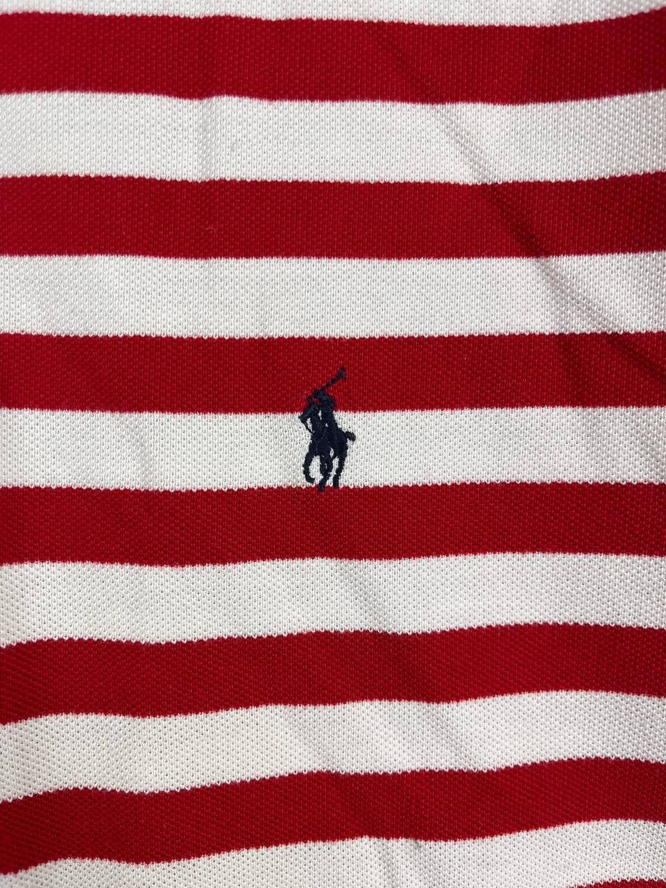 Polo Ralph Lauren Polo Ralph Lauren Striped Polo Shirt Red White Short Size M Size US M / EU 48-50 / 2 - 3 Thumbnail