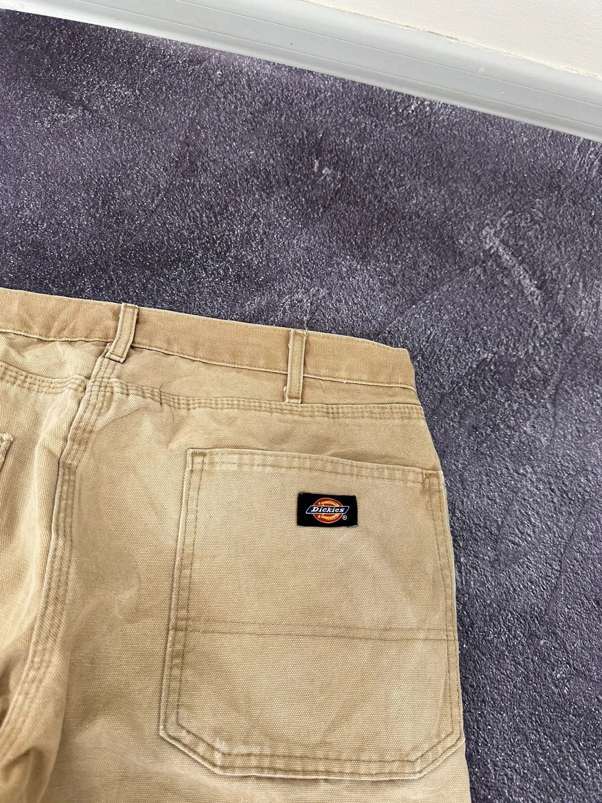 Dickies × Vintage Vintage Dickies Faded Cream Denim Work Hype Baggy Pants Size US 34 / EU 50 - 7 Thumbnail