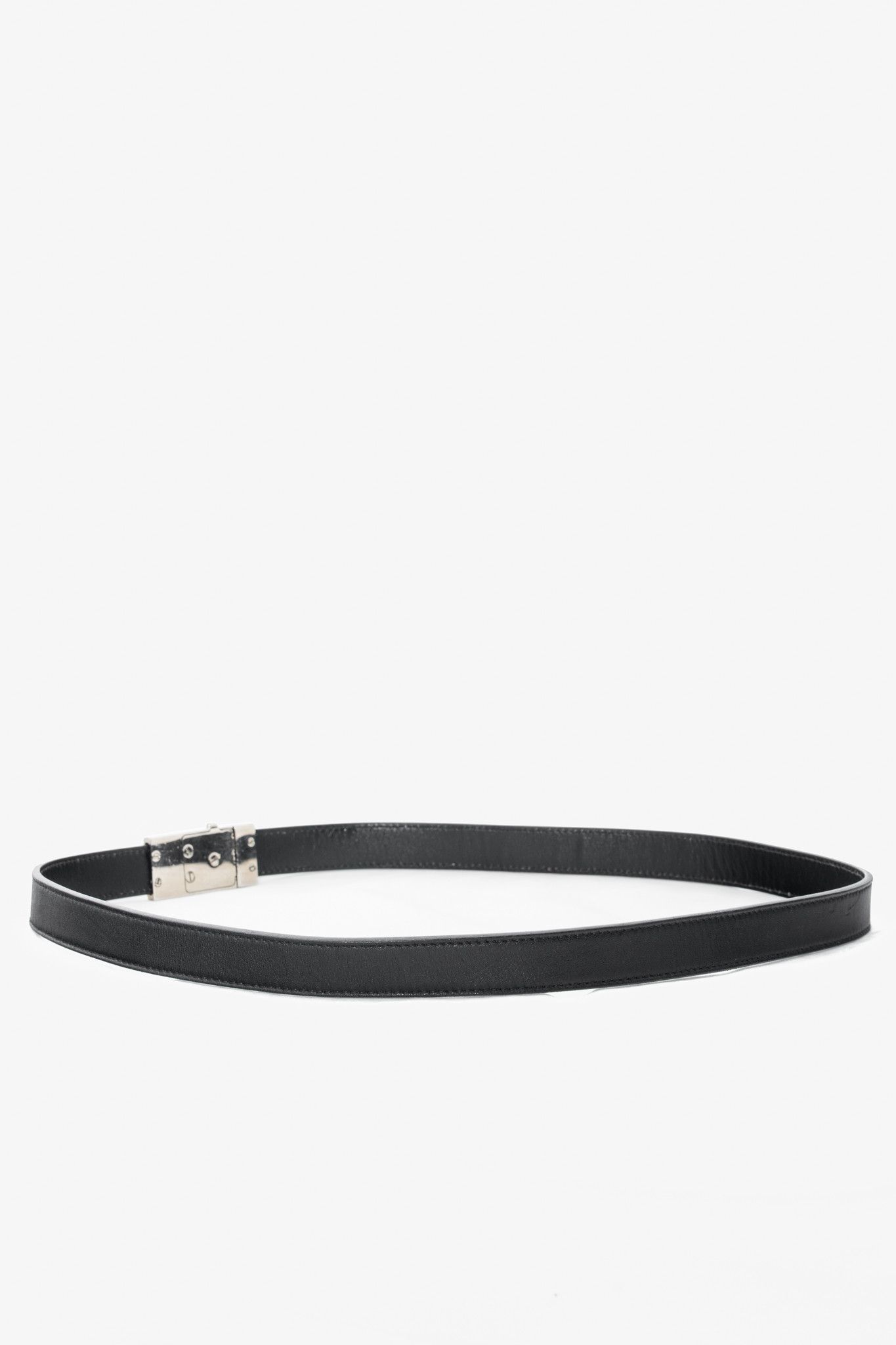 Gucci Gucci Black Leather Logo-Buckle Belt Size ONE SIZE - 2 Thumbnail