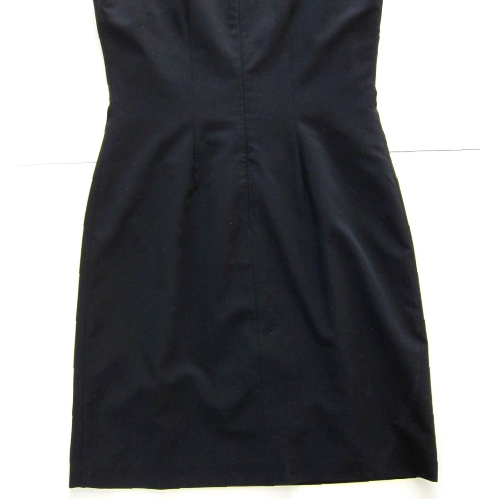 Vintage Dalia Black Sleeveless Sheath Shift Tank Pencil Dress Woman 8 Size M / US 6-8 / IT 42-44 - 6 Thumbnail