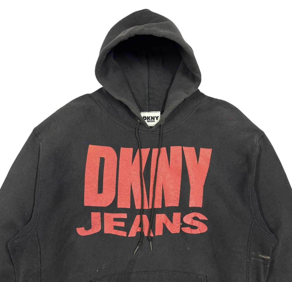 DKNY Vtg🔥90’s DKNY Jeans Reverse Weave Sunfaded Pullover Hoodies Size US L / EU 52-54 / 3 - 3 Thumbnail