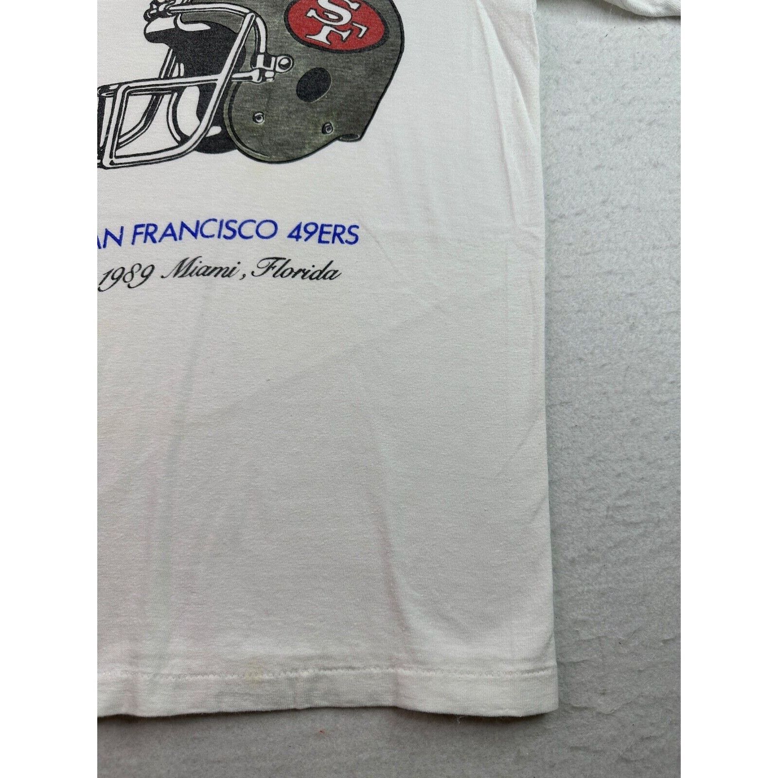 Vintage VTG 1989 NFL Super Bowl XXIII 23 Bengals VS 49ers T-Shirt Size US M / EU 48-50 / 2 - 8 Thumbnail