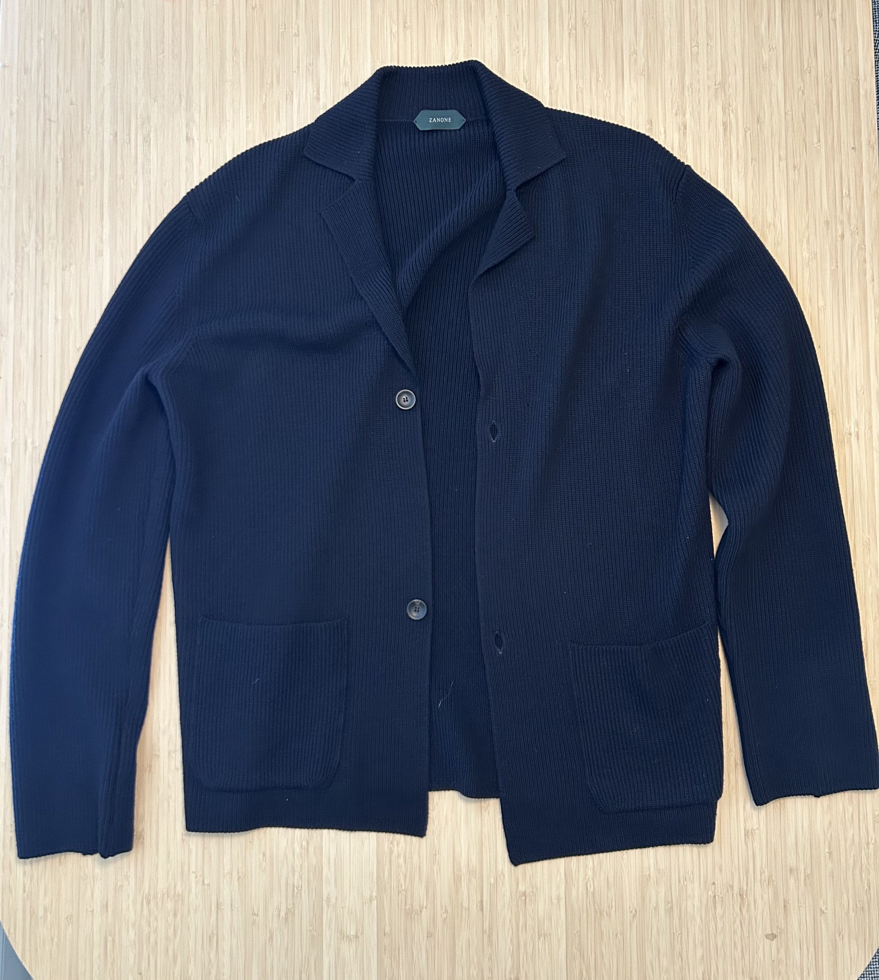Zanone Zanone Merino Wool Cardigan Size US XL / EU 56 / 4 - 1 Thumbnail
