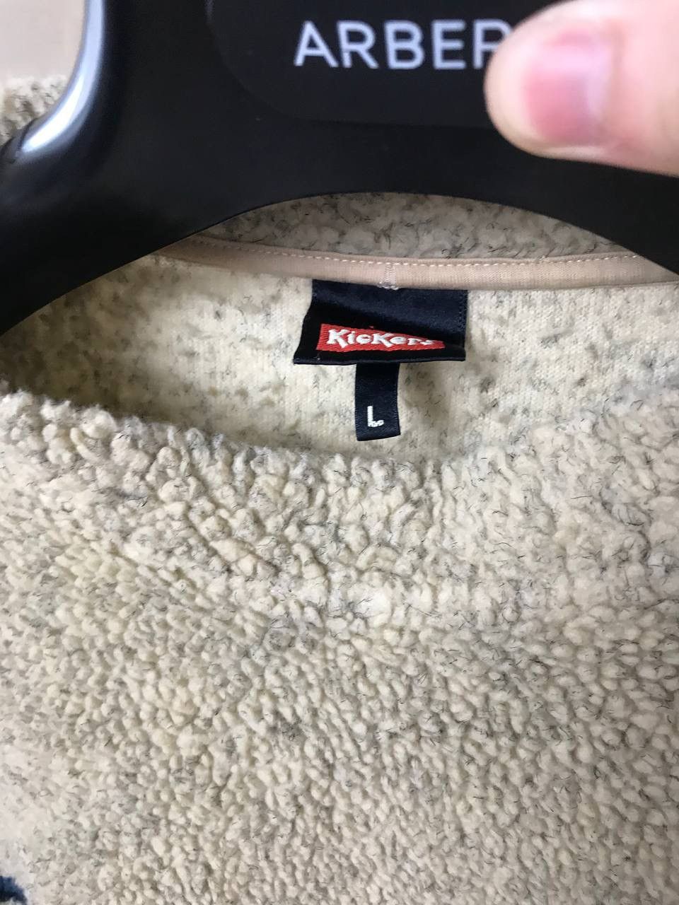 Kickers 🔥 KICKERS VINTAGE BIG LOGO FLEECE TEDDY Sweatshirt Pullover Size US L / EU 52-54 / 3 - 8 Thumbnail