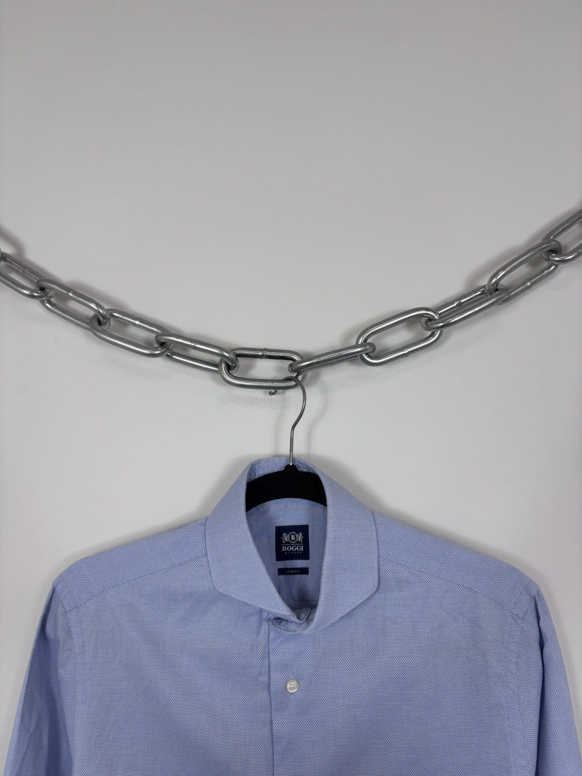 Boggi Boggi Milano Men’s Slim Fit Royal Oxford Button Up Shirt Size US S / EU 44-46 / 1 - 3 Thumbnail