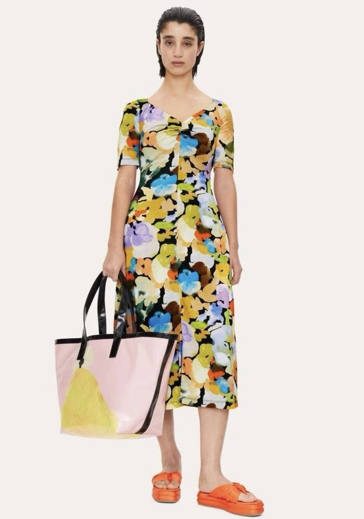 Stine Goya Stine Goya Jose Airbrush at Night Midi Dress NWT Size XS / US 0-2 / IT 36-38 - 1 Thumbnail