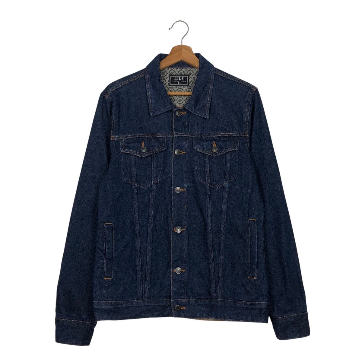 Japanese Brand 📌Vintage Denim Trucker Jacket ILLS Japan Issey Miyake Size US L / EU 52-54 / 3 - 2 Thumbnail