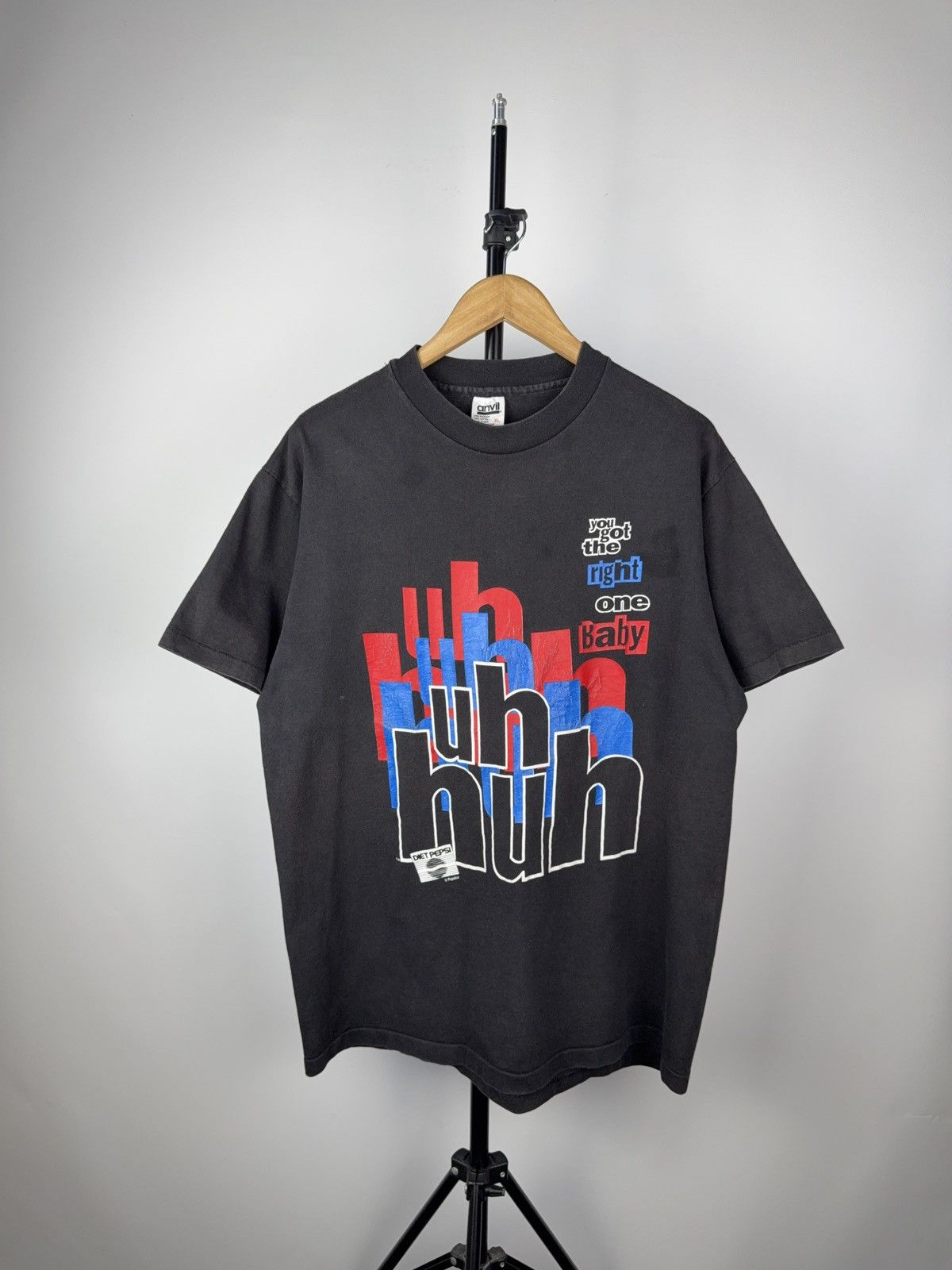 Pepsi × Vintage Vintage 90s Pepsi Promo graphic T shirt Grey XL made In USA Size US XL / EU 56 / 4 - 1 Thumbnail