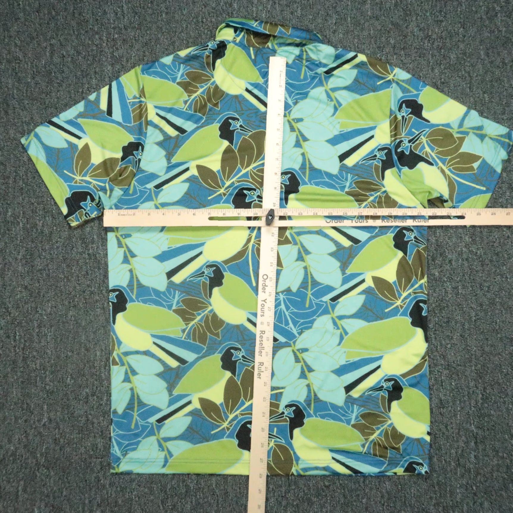 Vintage Raised By Coyotes Shirt Mens Large Blue Floral Birds Performance Golf Polo Size US L / EU 52-54 / 3 - 4 Thumbnail
