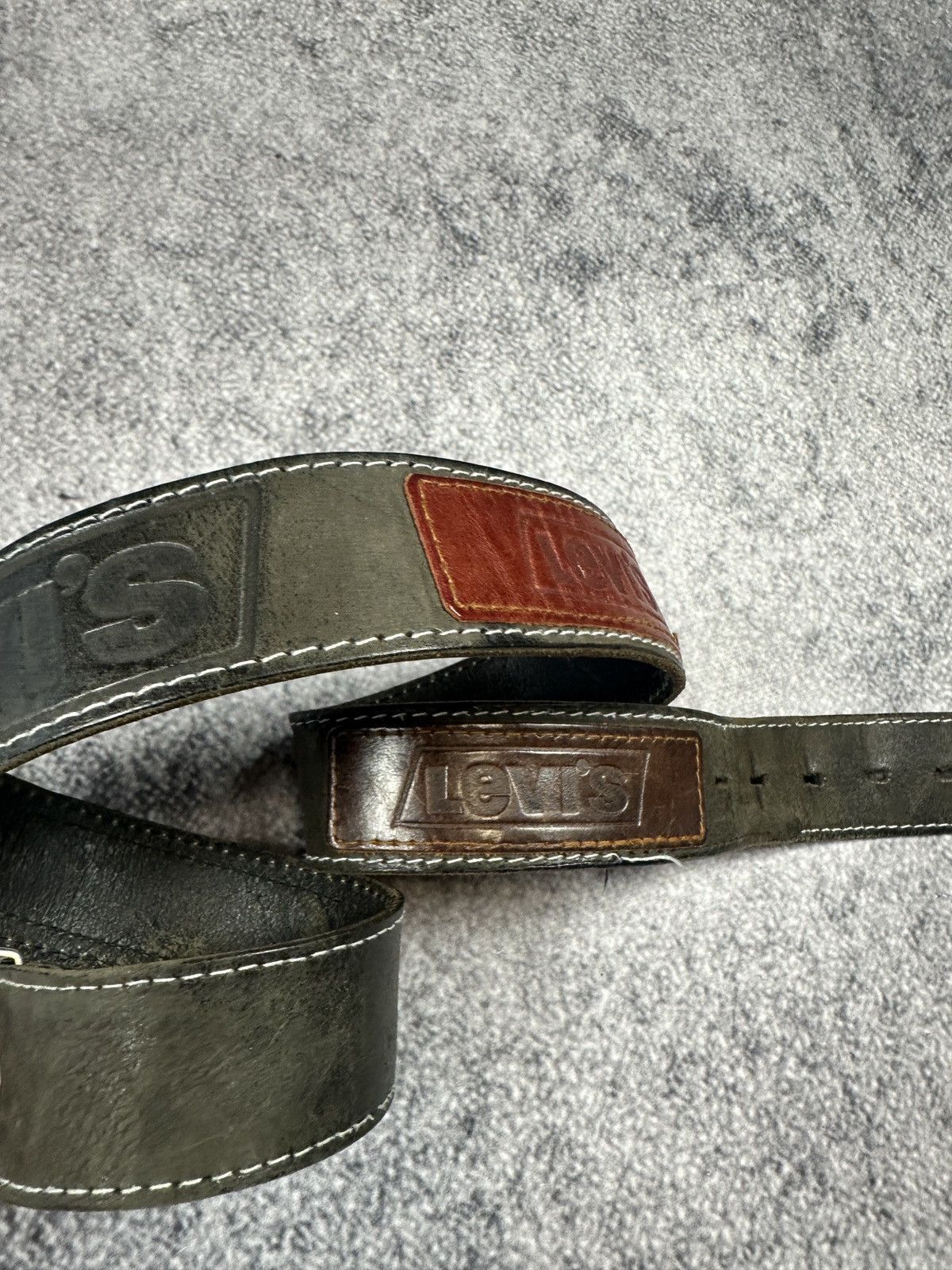 Levi's Y2K Vintage Levi’s 501 Logo Belts Streetwear Leather USA Size ONE SIZE - 2 Thumbnail